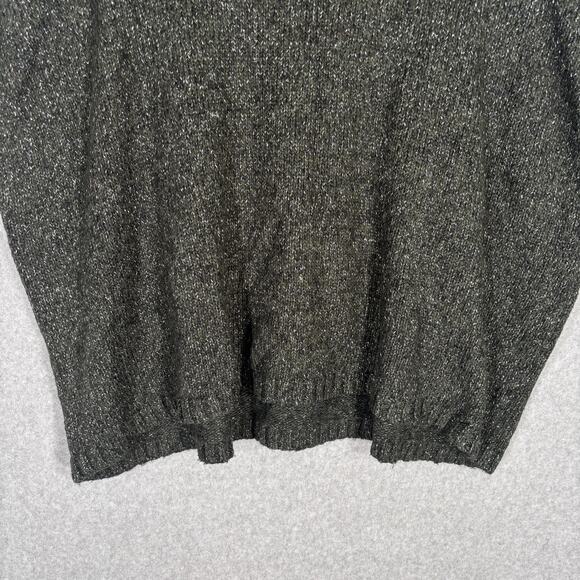 LOFT Poncho Sweater XS/S Hunter Forest Metallic Lounge Comfy Cozy Oversized Cowl - Picture 3 of 12